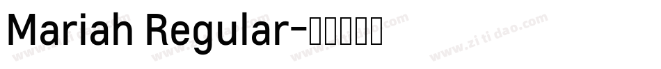 Mariah Regular字体转换